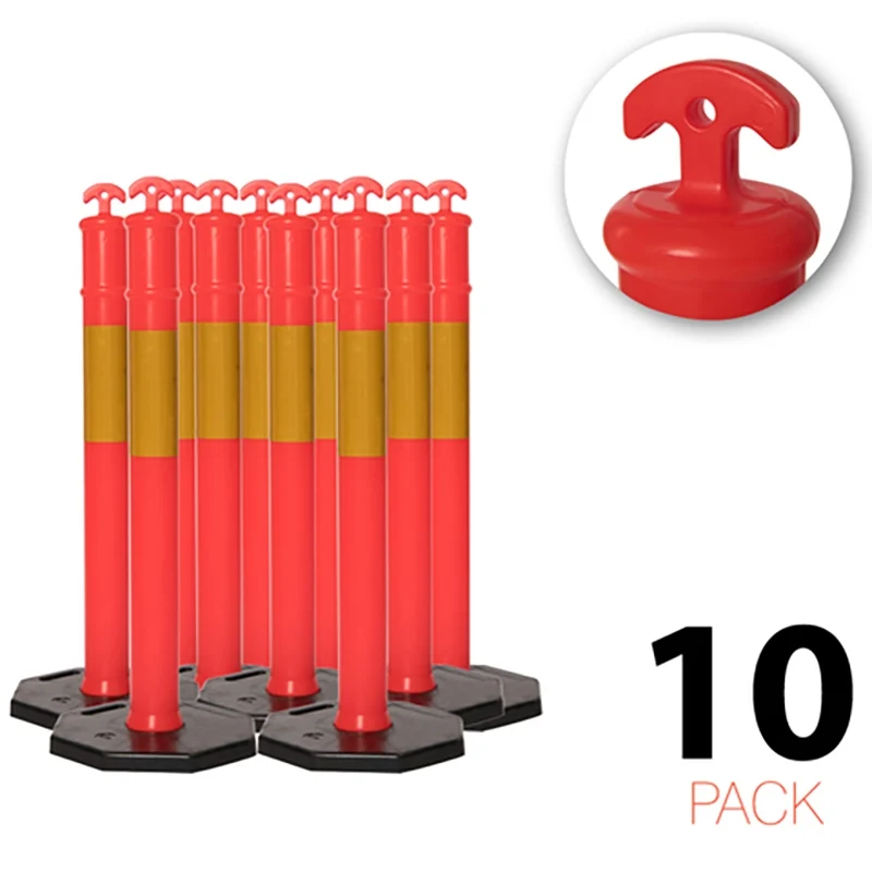 (10 Set) - Flexibarrier T-Top Bolar cu bază