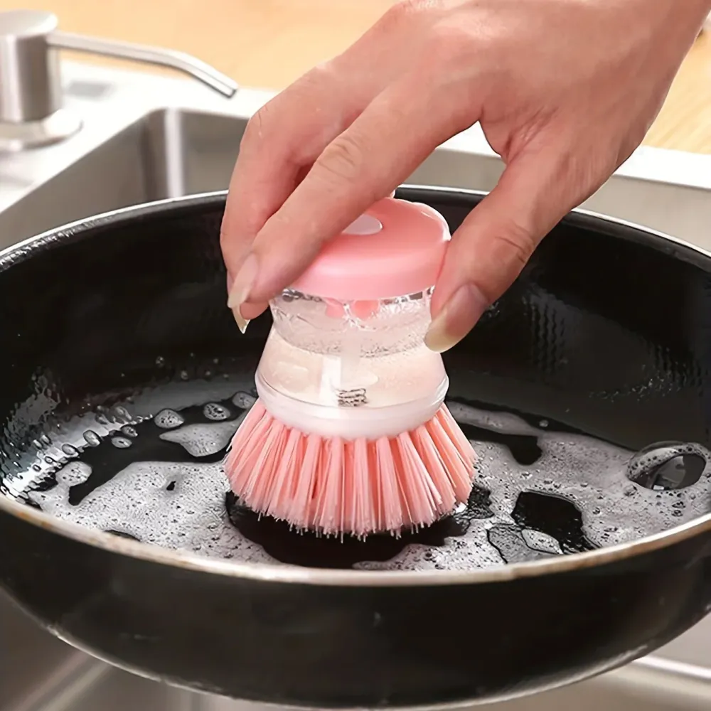 Perie de vase cu dozator pentru detergent