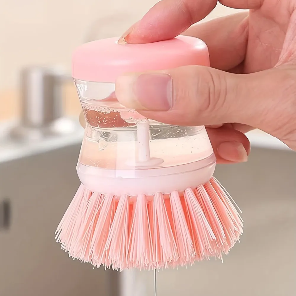Perie de vase cu dozator pentru detergent