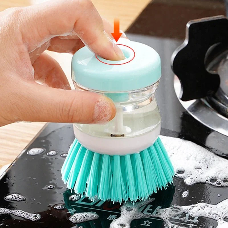 Perie de vase cu dozator pentru detergent