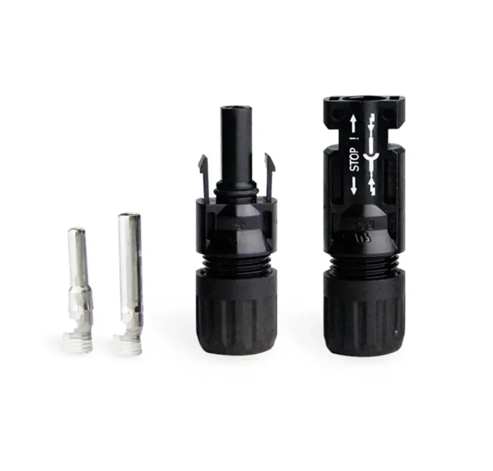 Set conectori pentru cablu solar, MC4, 4÷6mm², 1500V DC, Aledio