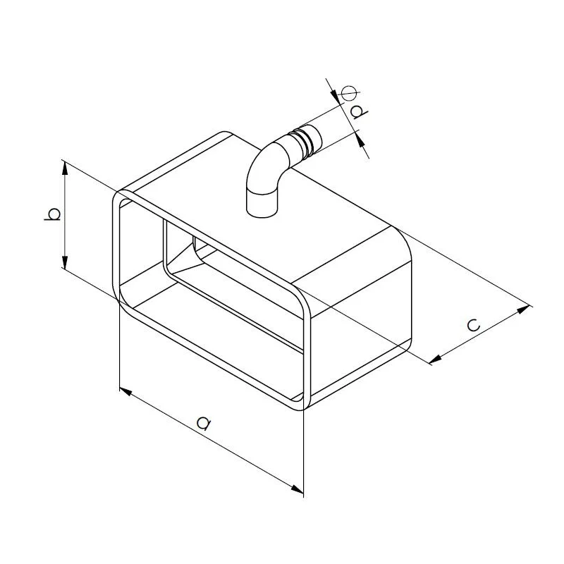 Colector condens cu scurgere HACO SBK 110 × 55 P
