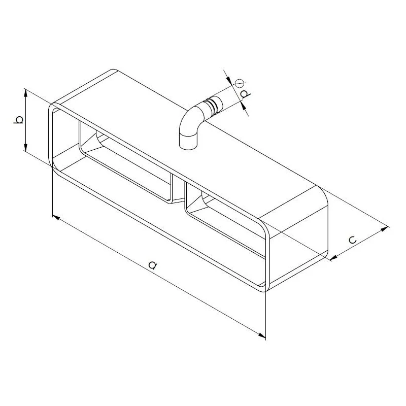 Colector condens cu scurgere HACO SBK 220 × 55 P