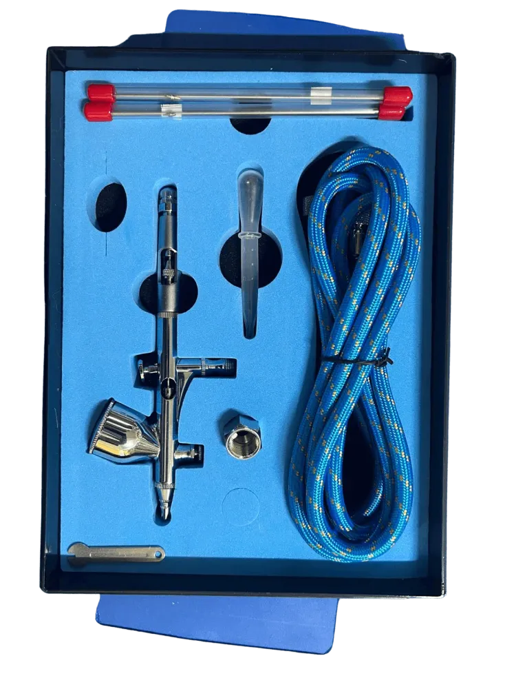 Aerograf INOX dual function pentru vopsit Profi cu 3 duze