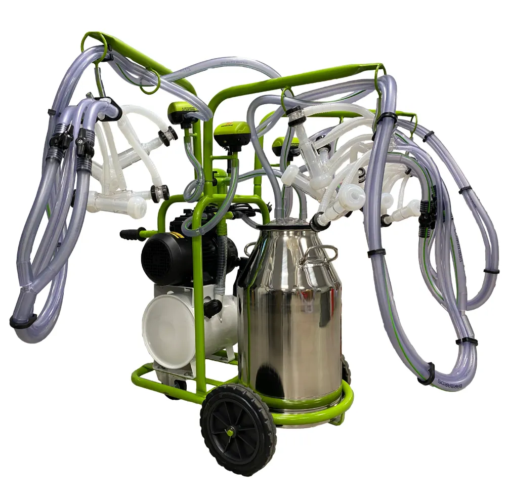 Aparat de muls capre ZEP, 6 posturi, bidon inox 40L, pompa 500 l/min, motor 1.1 kW, pahare plastic