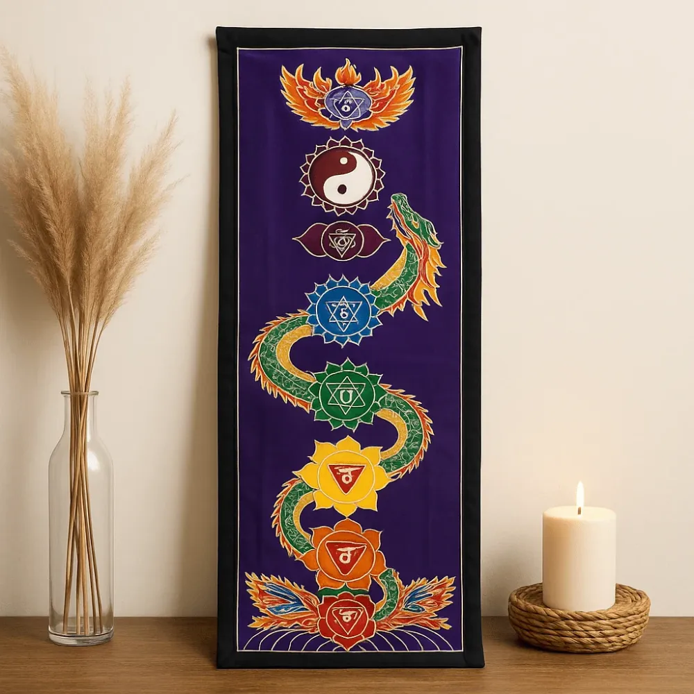 Panglică Chakra Dragon Agățat de Perete 175x53cm