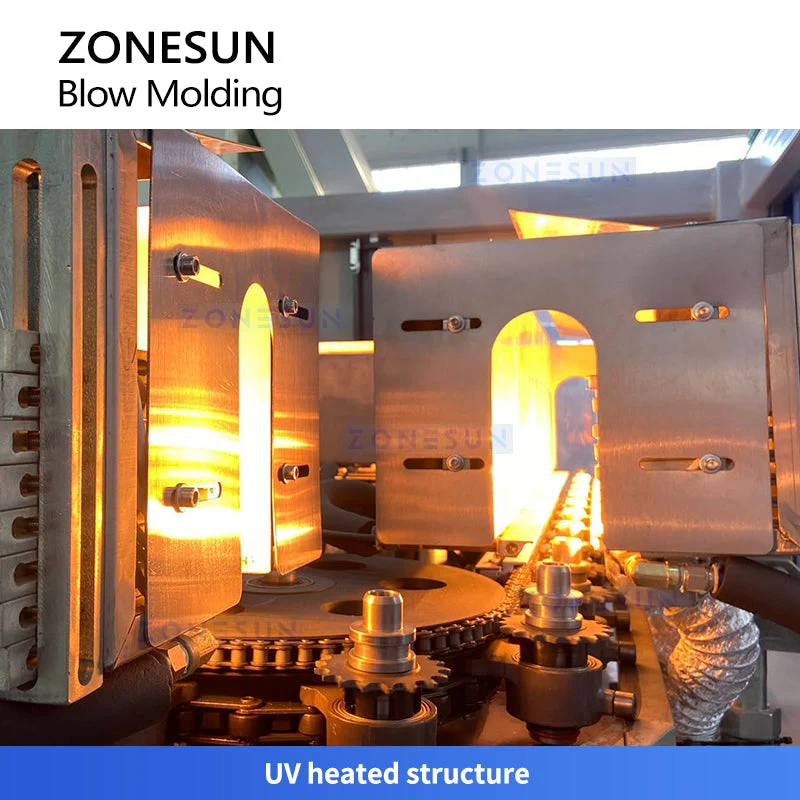 ZONESUN ZS-SBM2A Automatic Bottle Blow Molding Machine 2-Cavity UV Heating