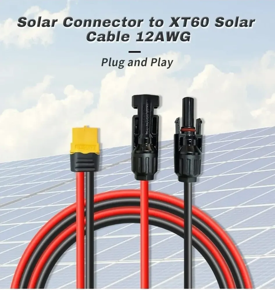 Cablu extensie 3 metri, conectori MC4 la mufa XT60, RONIC