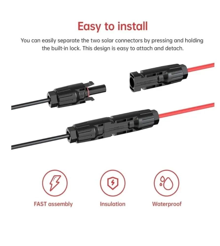 Cablu extensie 3 metri, conectori MC4 la mufa XT60, RONIC