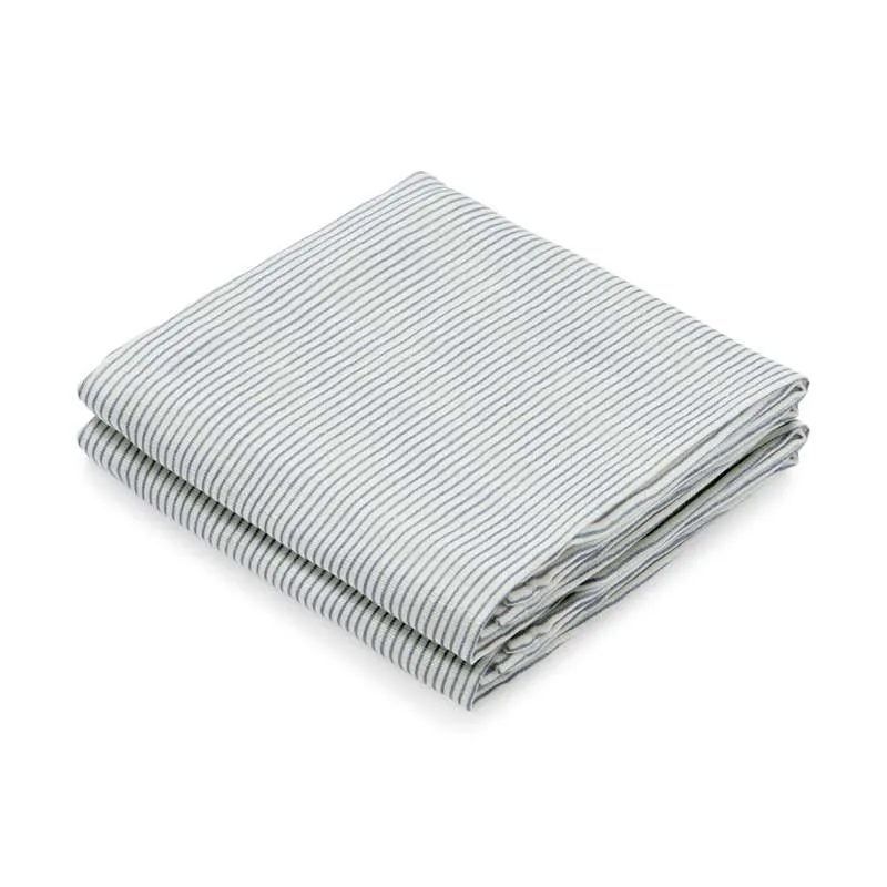 Cam Cam Copenhagen Pânză de 100% cotton - 2-Pak - GOTS - Dungi Clasice Albastre