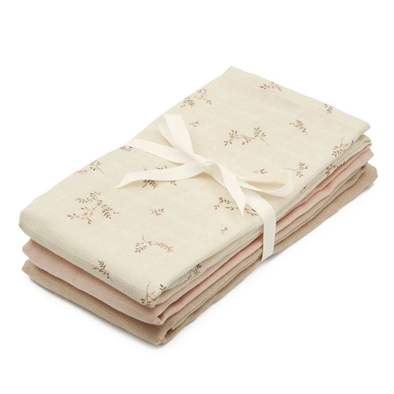 Cam Cam Copenhagen Pânză de 100% cotton - 3-Pak - GOTS - Mix Ashley/Coral/Latte