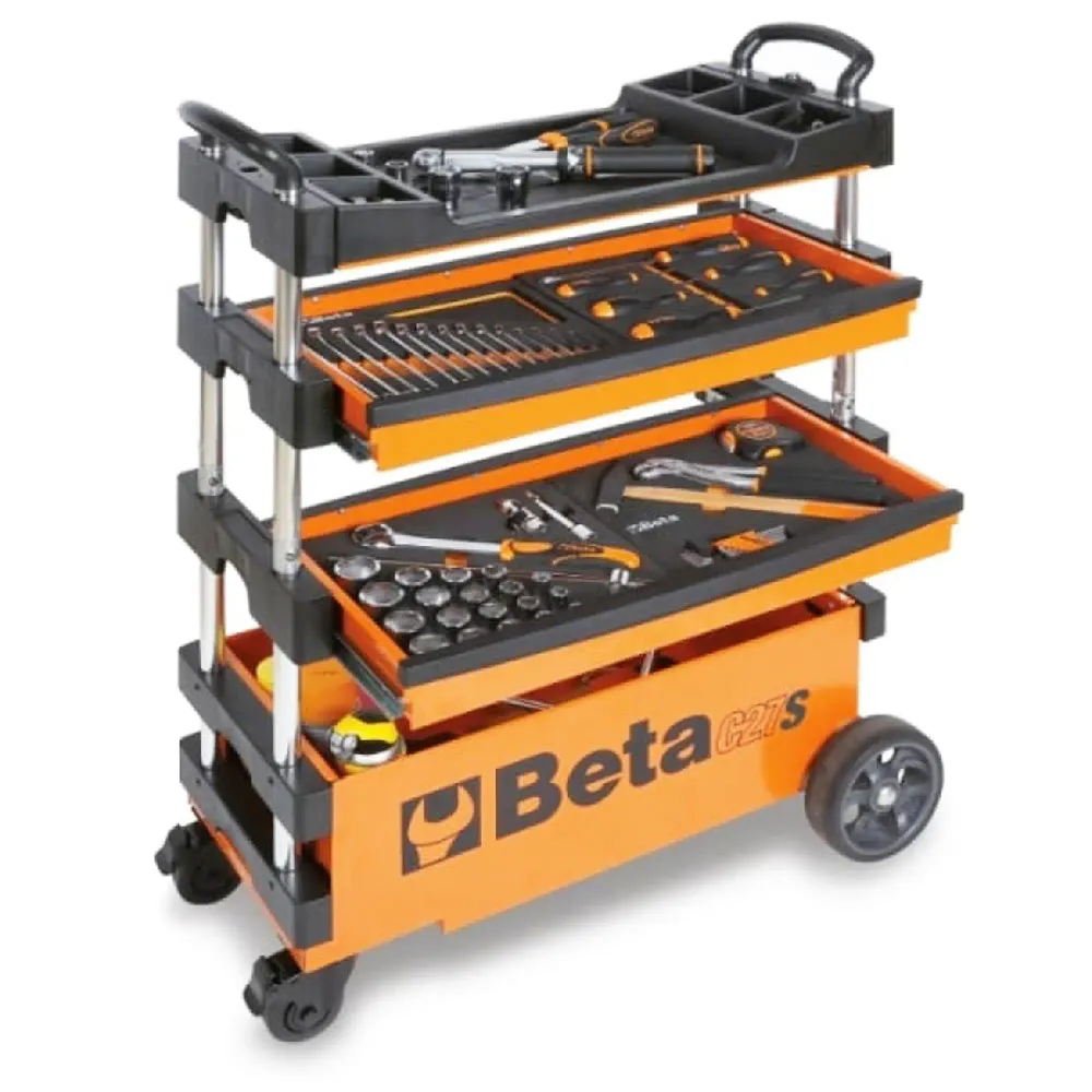 Cărucior de scule Beta C27S cu 100 de instrumente gratuite