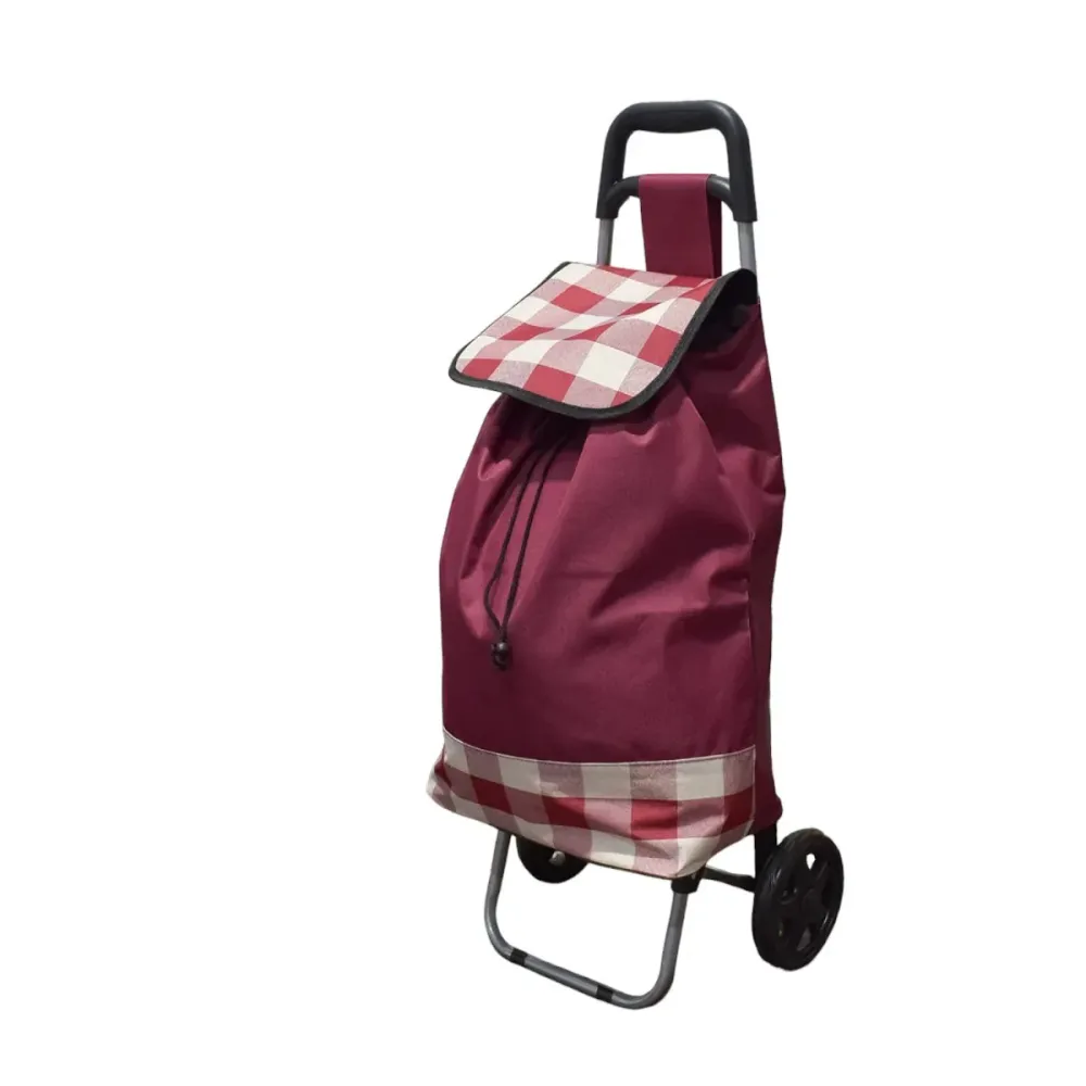 Carucior de piata pliabil, Naimeed D4941, 2 roti, 37 L, Rosu