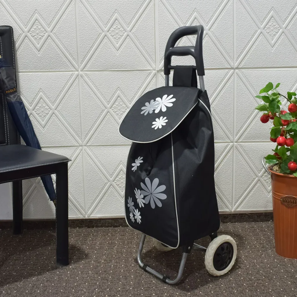 Carucior de piata pliabil, Naimeed D4942, 2 roti, 37 L, Negru