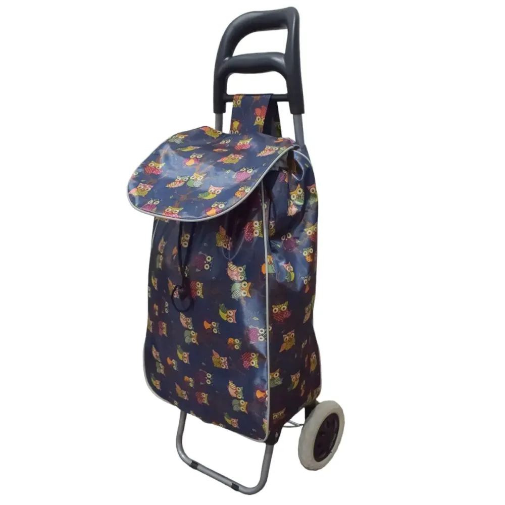Carucior de piata pliabil, Naimeed D4944, 2 roti, 37 L, Albastru