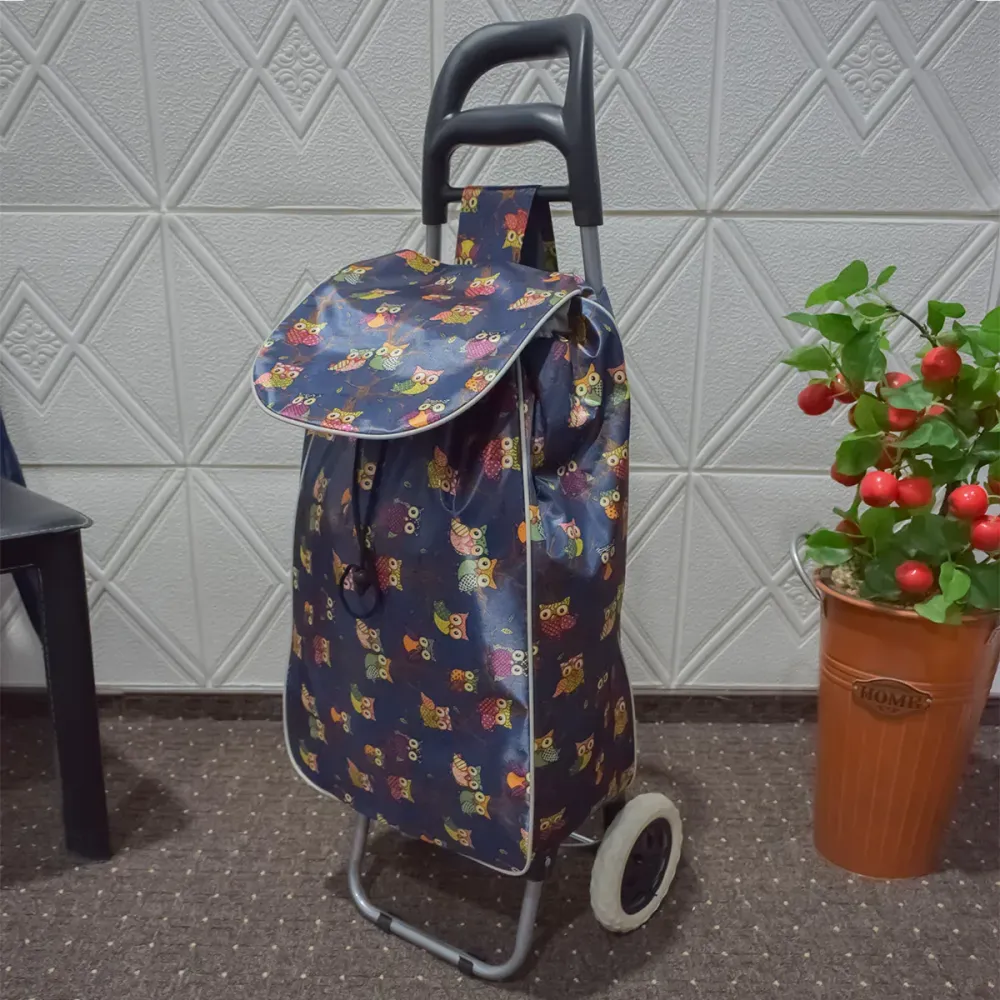 Carucior de piata pliabil, Naimeed D4944, 2 roti, 37 L, Albastru