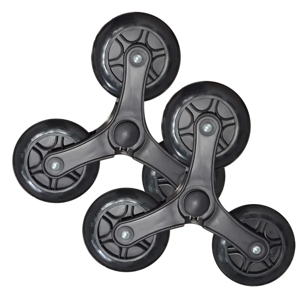 Set 2 ansambluri roti din silicon pentru carucior de piata, Naimeed Weel7, Negru
