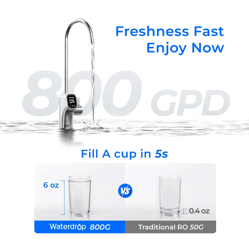 Sistem de osmoză inversă Waterdrop X Series, X8-2F2G