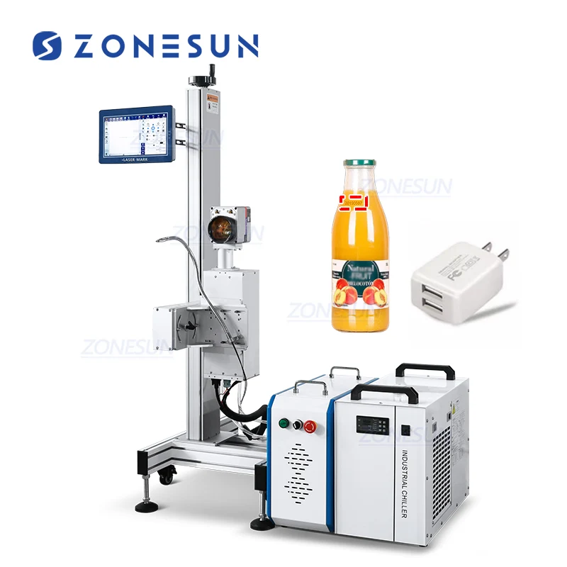 Zonesun ZS-UVC1 Date Logo Laser Marker din plastic Plastic Sticlă de marcare la rece UV UV Mașă de marcare laser