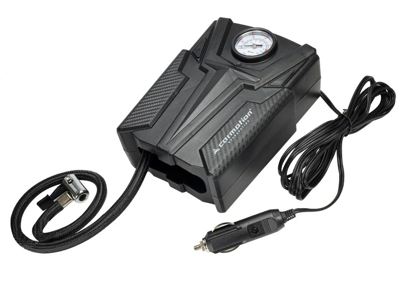Compresor de aer DC 12V, 150 PSI, cu manometru analogic, 4 adaptoare
