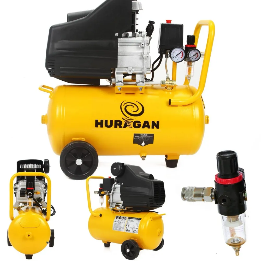 Compresor aer comprimat 24 Litri 8 bari cu filtru si regulator de presiune incluse