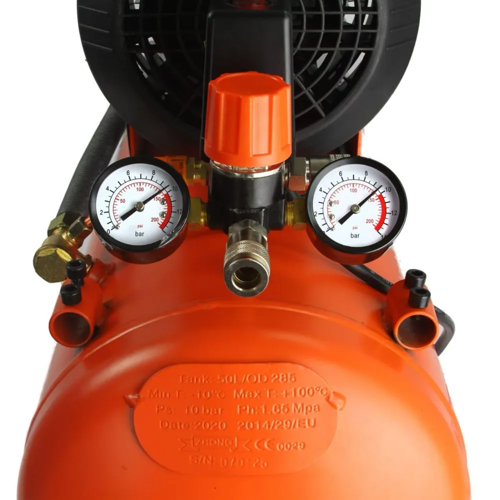 Compresor aer comprimat profesional, 50 litri, 2 pistoane, 10 bari, 395L/min 3HP
