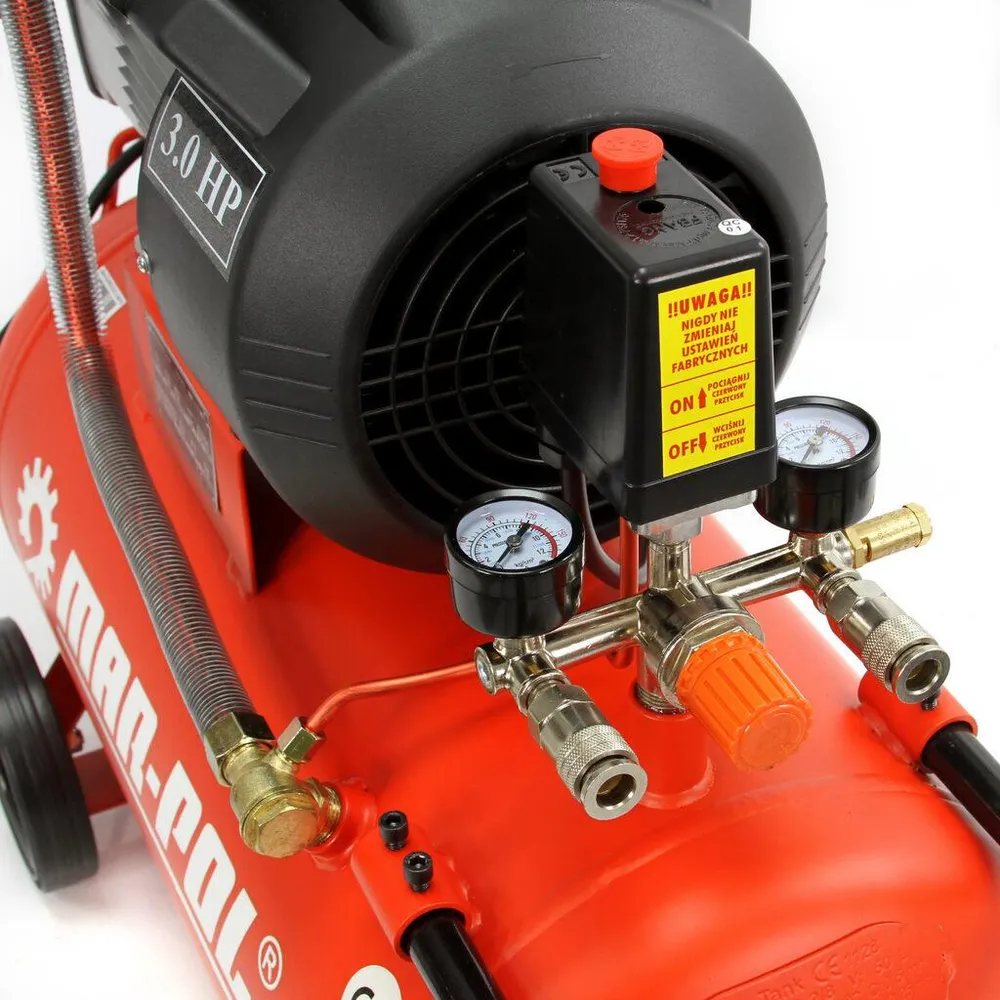 Compresor aer comprimat profesional, 50 litri, 2 pistoane, 390L/min 3HP