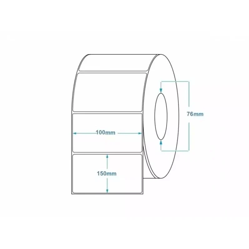 Rola etichete termice pentru awb Vivimall 100x150mm, 1000 et./rola