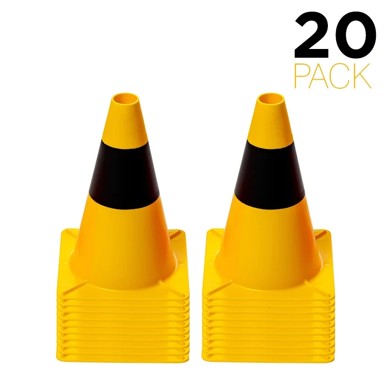 Flexibarrier Con rutier 30cm - Set - 20 buc. (Negru/Galben)