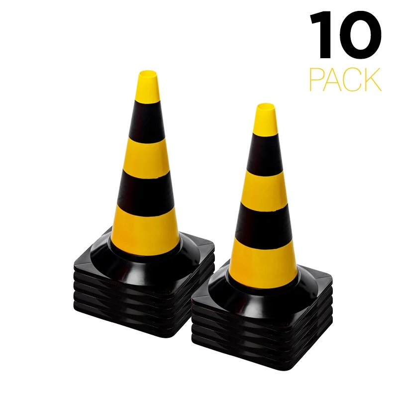 Flexibarrier Con rutier 50cm - Set - 10 buc. (Negru/Galben)