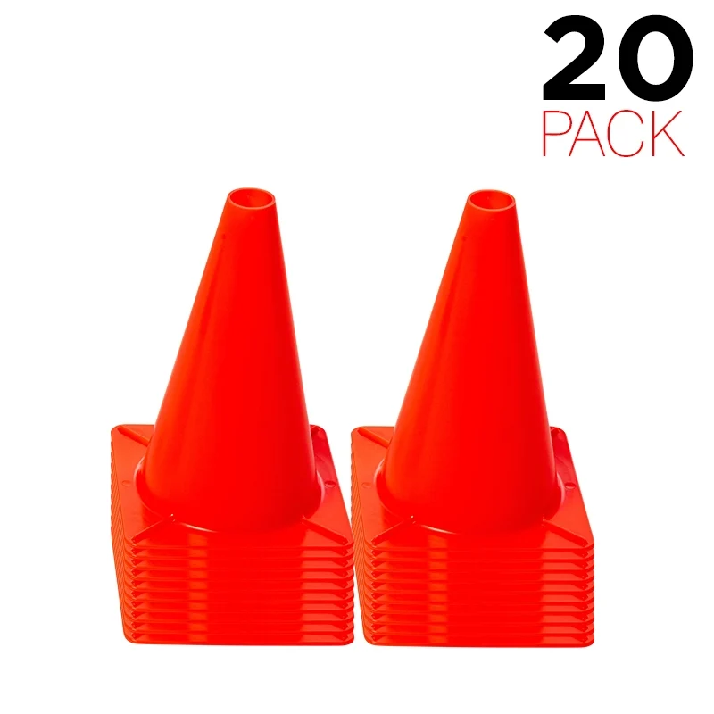 (Set de 20) Flexibarrier Plastic Con rutier 30cm (Portocaliu fluorescent)