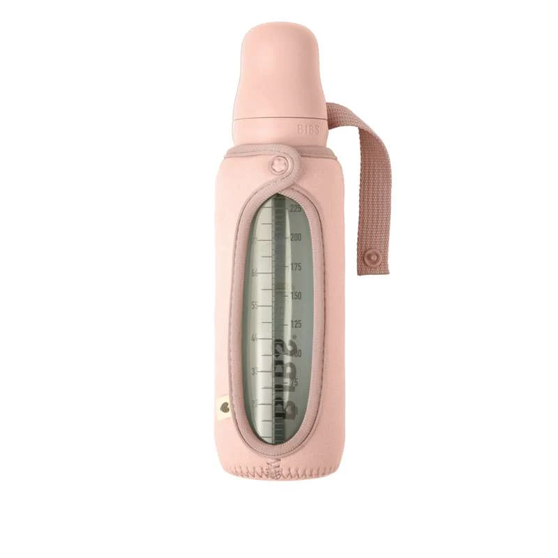 BIBS Sticlă - Mânușă pentru Biberon - Spătos - 225 ml. - Blush