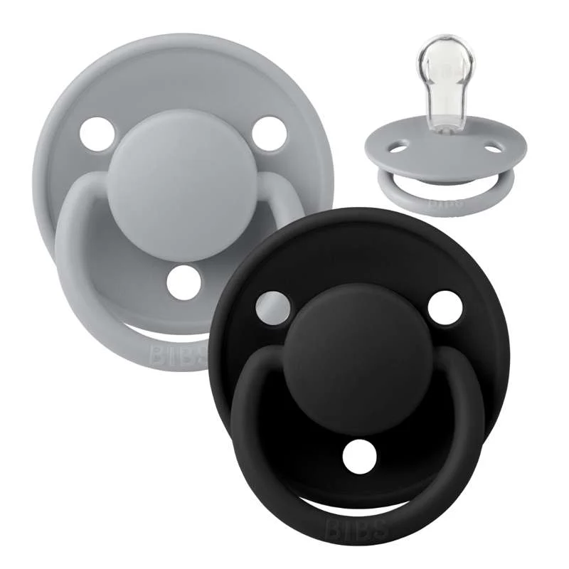 BIBS De De top Sut - 2-Pak - Onesize - Silikone - Cloud/Black from Dental Supplier