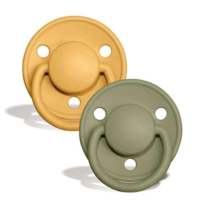 BIBS De De top Sut - 2-Pak - Onesize - Silikone - Honey Bee/Olive