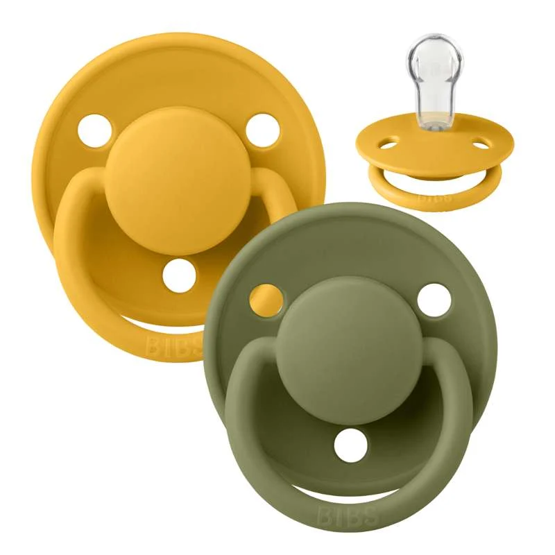 BIBS De De top Sut - 2-Pak - Onesize - Silikone - Honey Bee/Olive