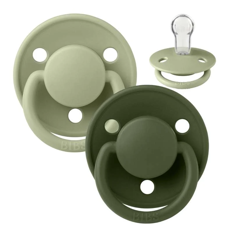 BIBS De De top Sut - 2-Pak - Onesize - Silikone - Sage/Hunter Green