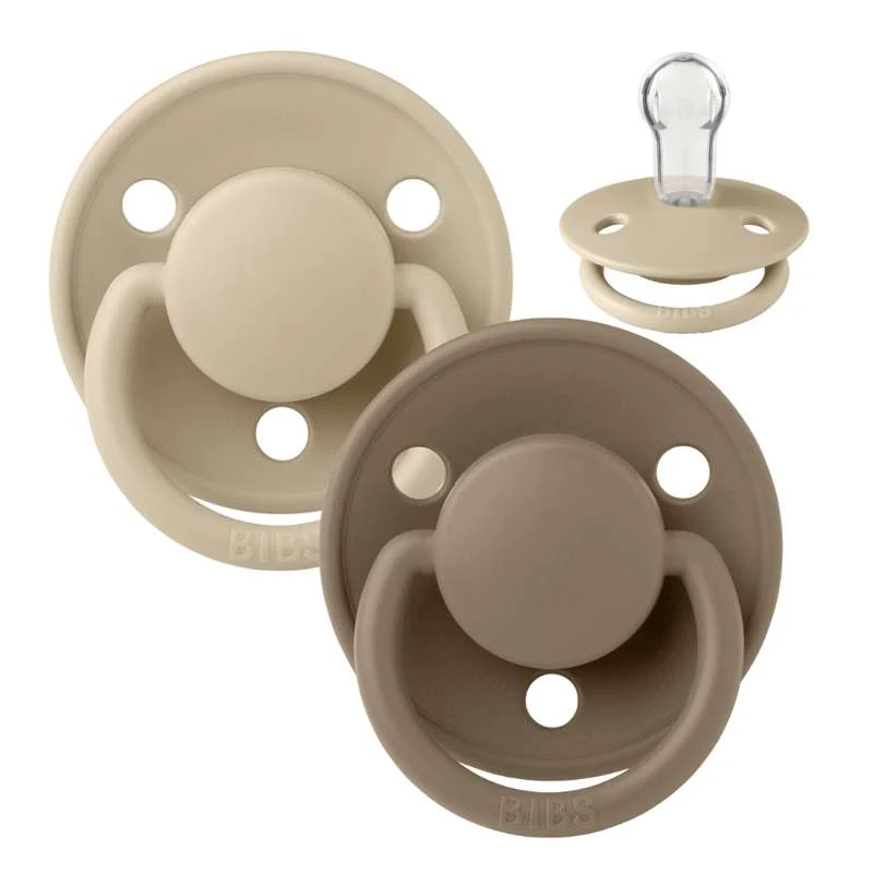 BIBS De De top Sut - 2-Pak - Onesize - Silikone - Vanilla/Dark Oak