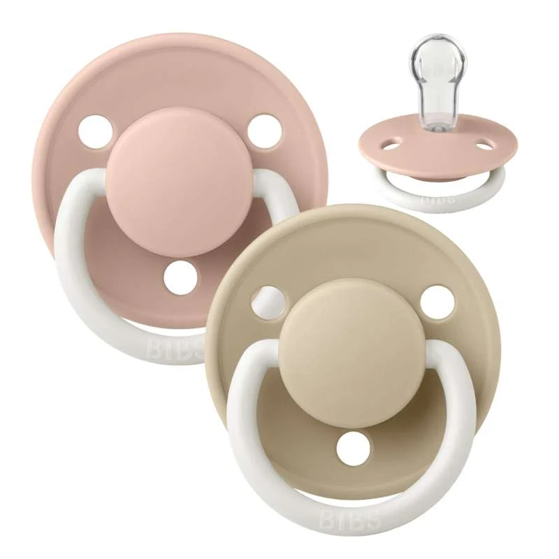 Hârtie Articulată BIBS De De top Sut - 2-Pak - Onesize - Silikone - GLOW - Blush/Vanilla