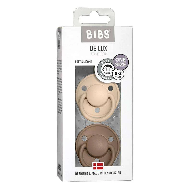 Surgical Mask BIBS De De top Sut - 2-Pak - Onesize - Silikone - Vanilla/Dark Oak