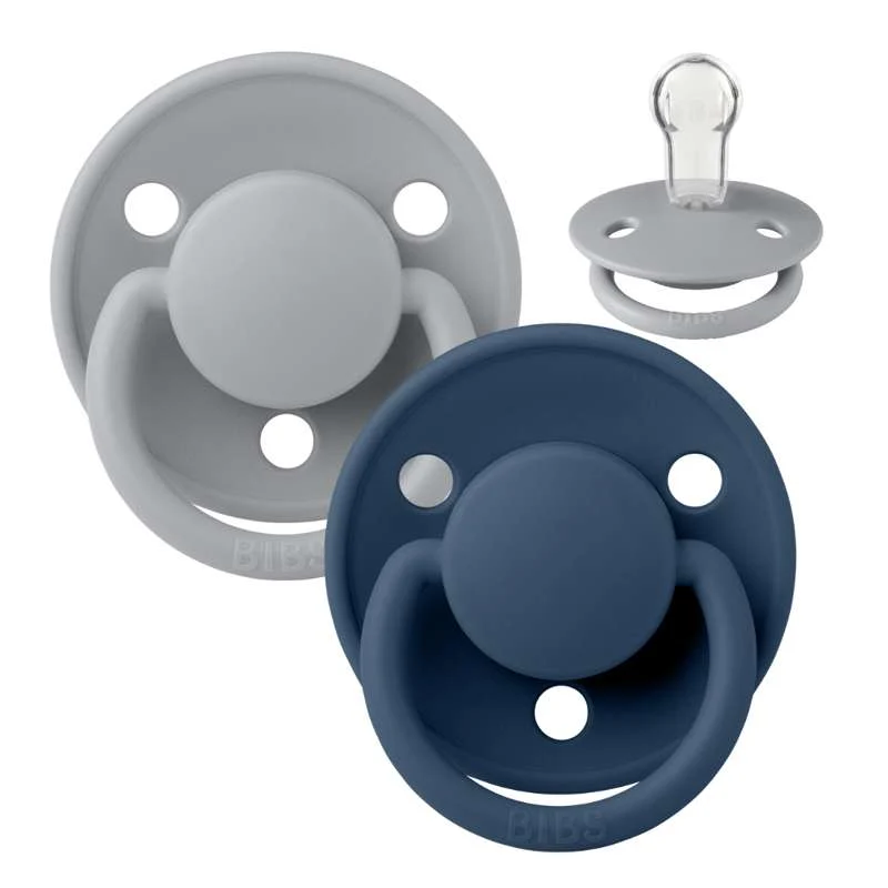 Tavă Impresie BIBS De De top Sut - 2-Pak - Onesize - Silikone - Cloud/Steel Blue