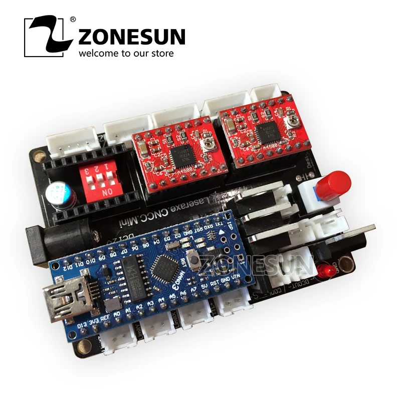 Mașă de gravură cu laser DIY Desktop, Mașă de sculptură mașinii de marcare 3 axe Micro Step Motor Control Motor Control de...