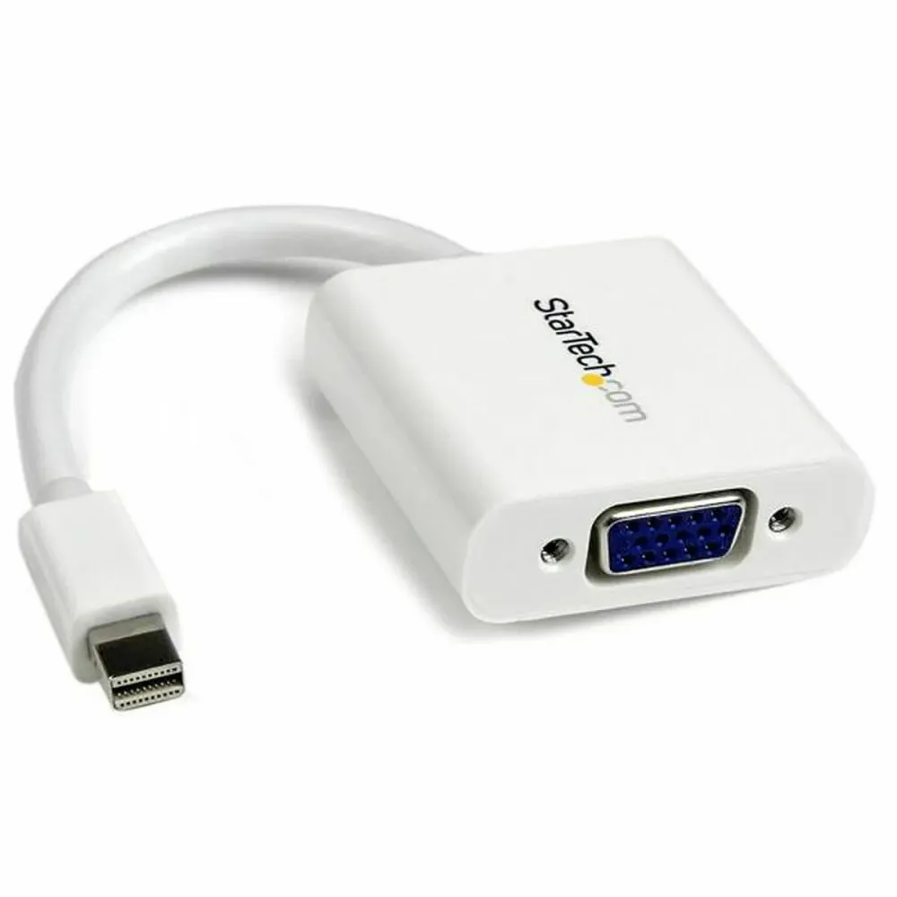 Adaptor Mini DisplayPort la VGA Startech MDP2VGAW Alb Negru 0,12 m