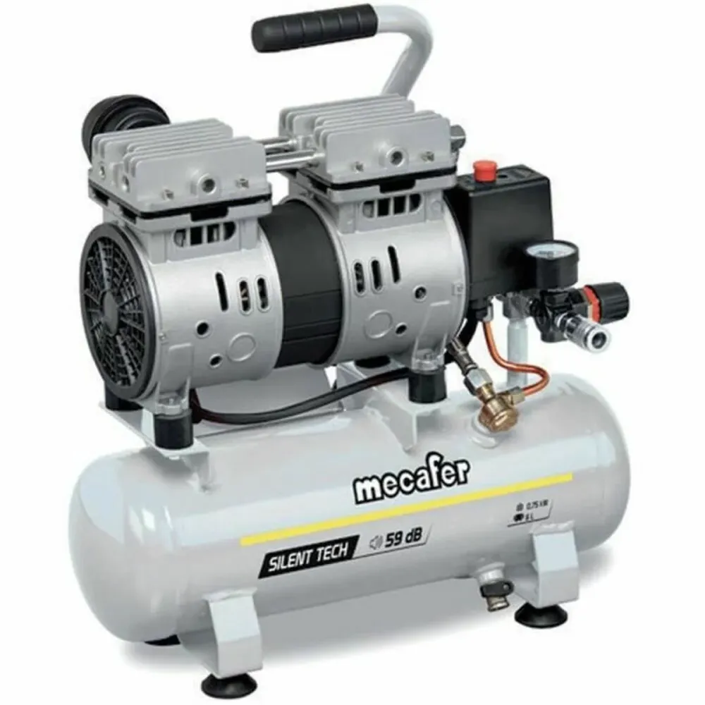 Compresor de aer MECAFER 425523 Orizontal Silențios 8 bar 24 L