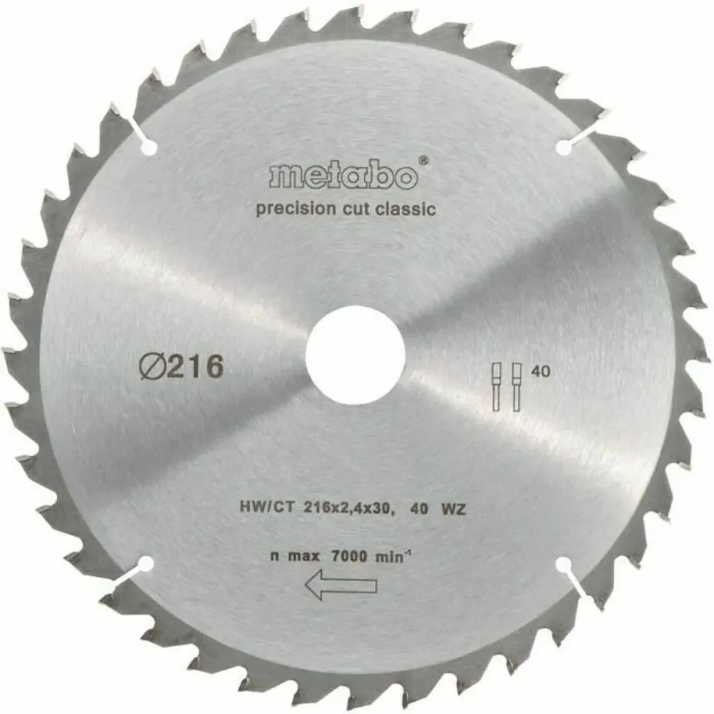 Disc de tăiere Metabo 628060000 Fierăstrău circular Ø 216 mm