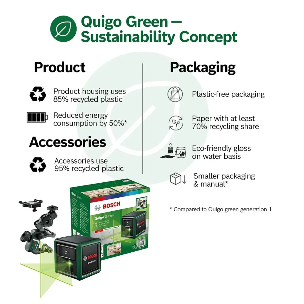 Nivel laser BOSCH Quigo Green