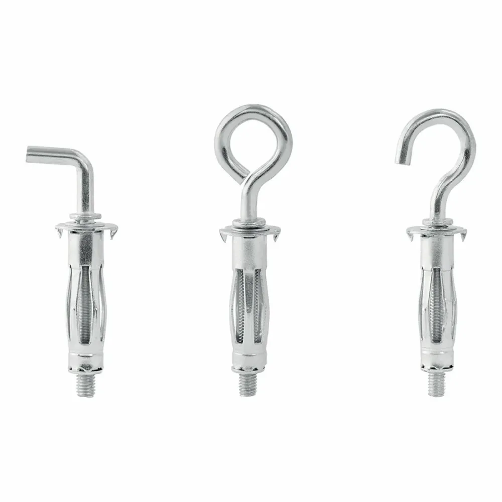 Set de cârlige, șuruburi cu ochi și umerașe Rapid Ø 11 x 37 mm Expansiune Metal 12 Unități
