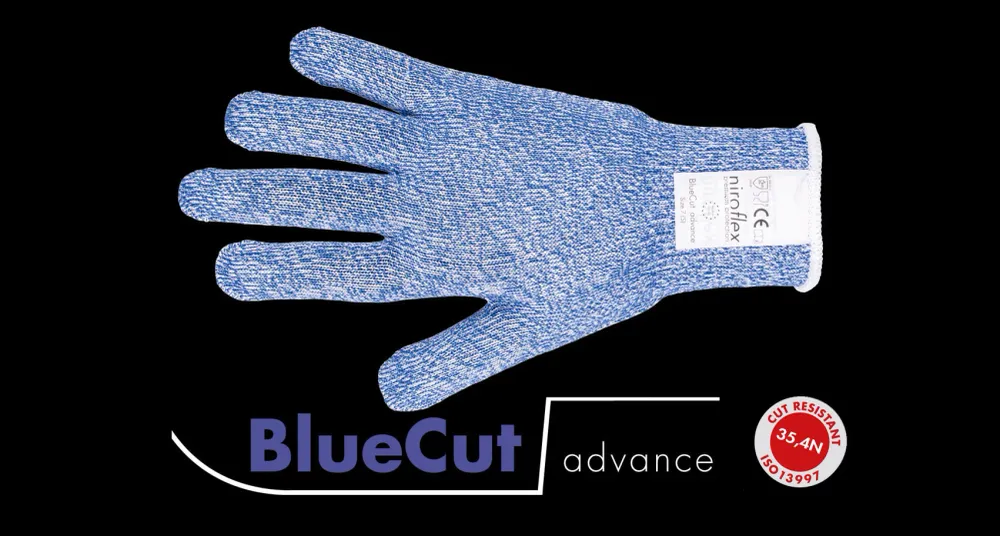 Manusa de protectie din textil, NIROFLEX BLUECUT ADVANCE ( masura M )