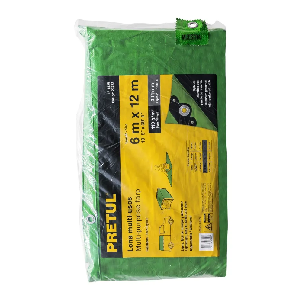 Prelata verde, 6x12 m, TRUPER