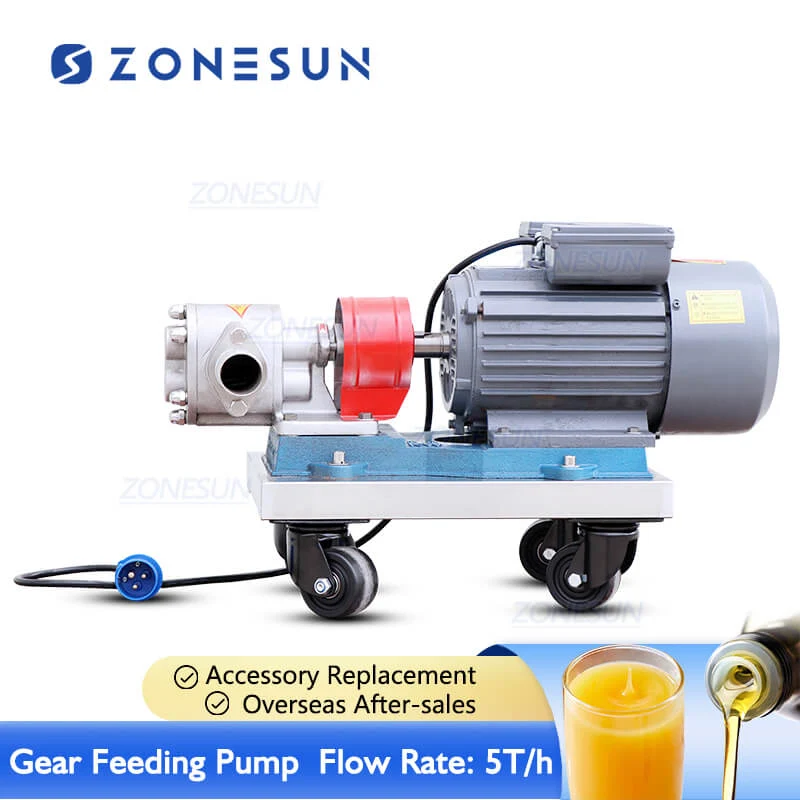 Zonesun ZS-GFP1 5T/H Flux mare Pastă lichidă Cremă cosmetică Ulei esențial Transfer de viteză Transfer de alimentare pompe...