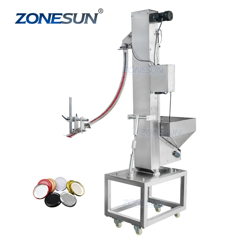 Zonesun ZS-SLJ1 AUTOMAT CAP CAP CAP CAP ALIMENTARE ALIGATOR LID LID PLAZĂ PLASTICĂ PET STING CAPA DE ÎNCĂRCARE
